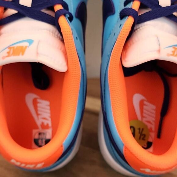 Nike Dunk Low SE "Baltic Blue/Deep Royal Blue/Total Orange" Men's Shoe Size 9.5 - Picture 10 of 11